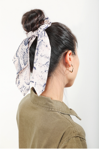 Snake Print Scrunchie Scarf