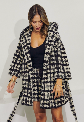 Plaid Hooded Jacket