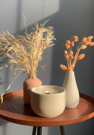 Orange Blossom + Oakmoss Concrete Candle with Lid